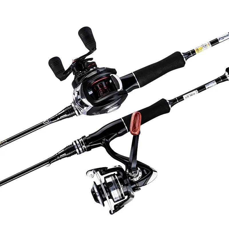 Modern fishing rods with baitcasting and spinning reels for enhanced angling performance and comfort.